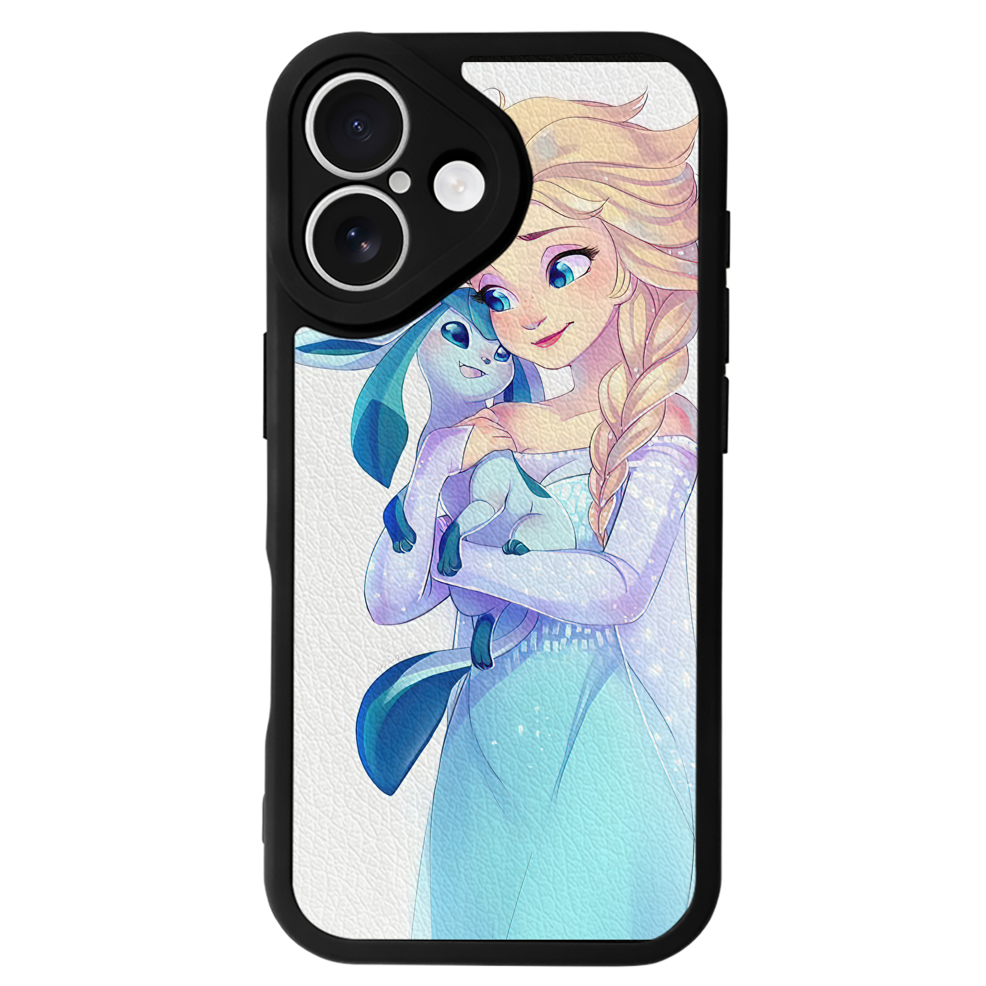（画像用） アナと雪の女王 アンナ エルサ Frozen Anna Elsa 【iPhone 16シリーズ対応】シリコンスマホケース（レザー調） 材質：シリコン